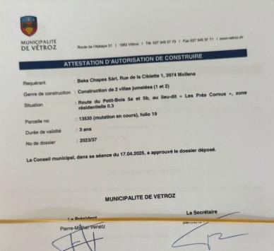 Vétroz, Valais - Villa 4.5 pièces 135.00 m2 CHF 750'000.-