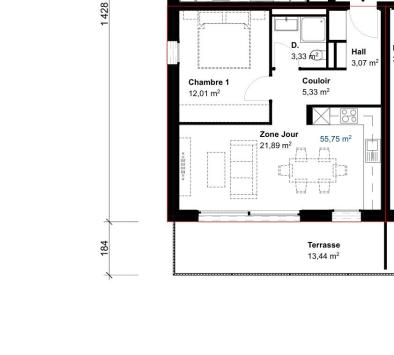 Saxon, Valais - Appartement  62.50 m2  dès CHF 330'000.-