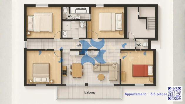 Martigny, Valais - Appartement 5.5 pièces 135.00 m2 CHF 662'500.-