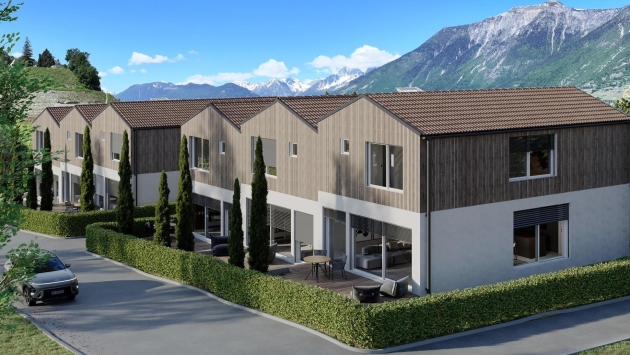 Promotion - Les Villas du Verger - A Maison jumelée Maison jumelée, 4.5 pièces, 147.67 m2  CHF 770'000.- 1907 Saxon