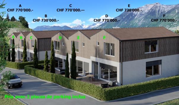 Saxon, Valais - Maison mitoyenne 4.5 pièces 144.00 m2 CHF 730'000.-