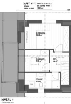 Chalais, Valais - Duplex 3.5 Rooms 98.00 m2 CHF 590'000.-