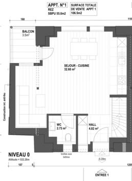 Chalais, Valais - Duplex 3.5 Rooms 98.00 m2 CHF 590'000.-