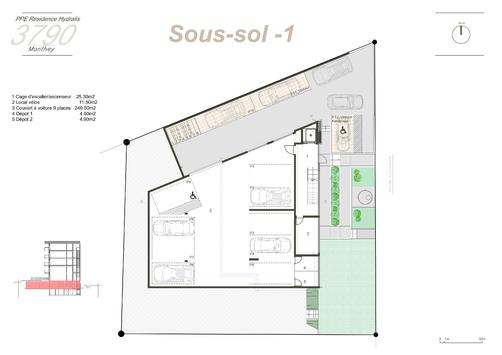 Monthey, Valais - Appartement 2.5 pièces 74.25 m2 CHF 465'000.-