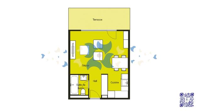 Ovronnaz, Valais - Appartement meublé 1.5 pièces 40.42 m2 CHF 930.- / mois