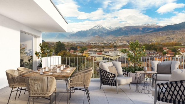 EDE-9494 / 3A /Les Terrasses de Bramois Appartement terrasse Appartement terrasse, 4.5 pièces, 155.50 m2  dès CHF 985'000.- 1967 Bramois